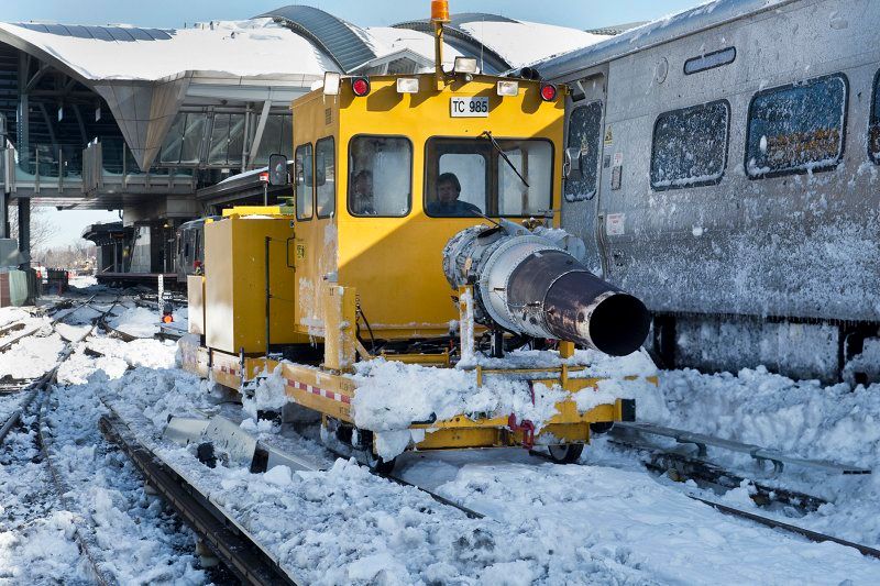 Snow blower at Jamaica Station