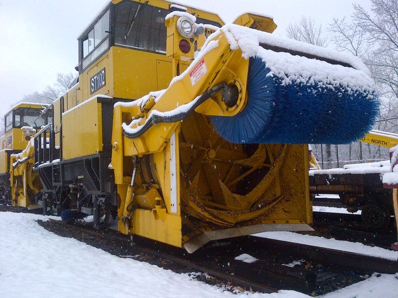 Snow Thrower on Metro North