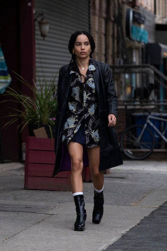 Zoe Kravitz walking down Franklin in High Fidelity