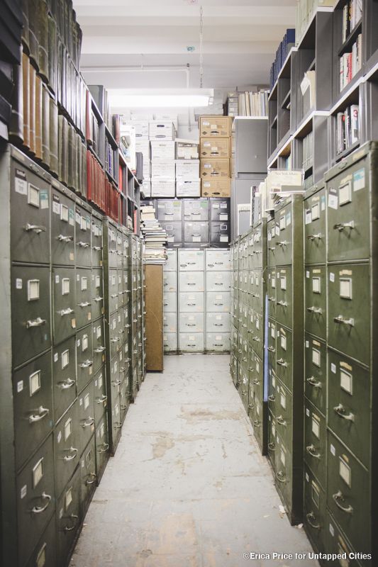 Rows of filing cabinets