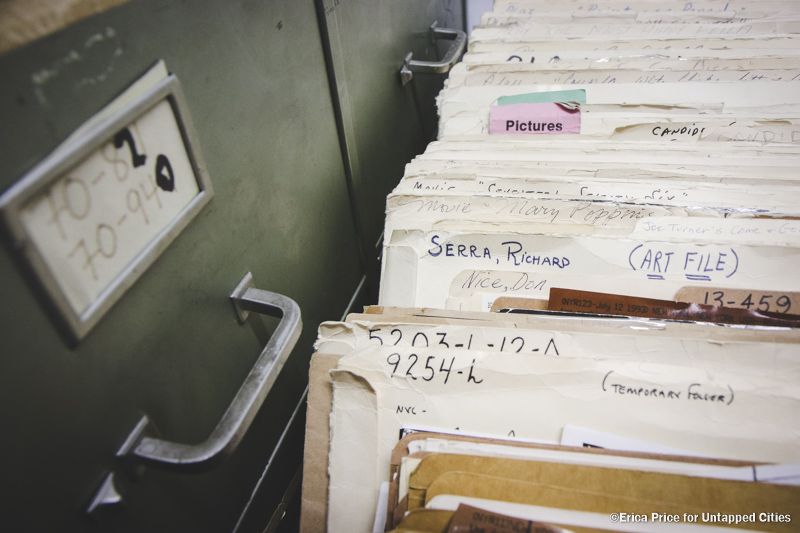 Folders in the New York Times morgue