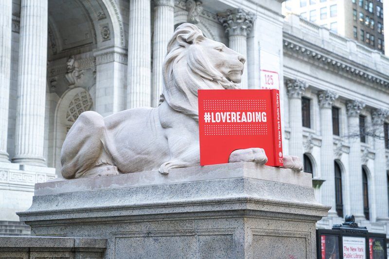 Patience and Fortitude with Lion Sized Book