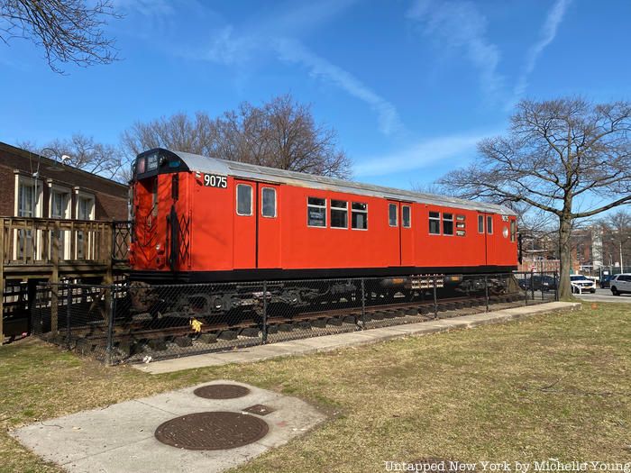 Redbird Subway Car at Queens Borough Hall