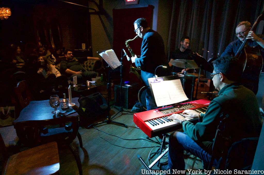 Musicians performing in Room 623