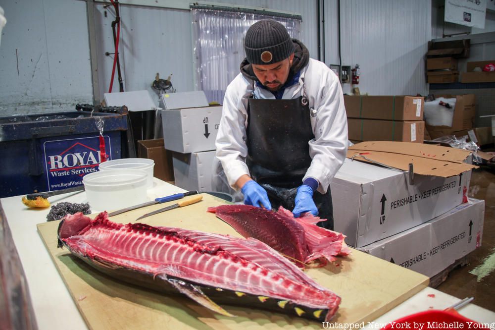 Fatty tuna at Fulton Fish Market