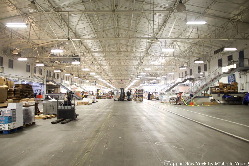 Warehouse interior at Fulton Fish Market