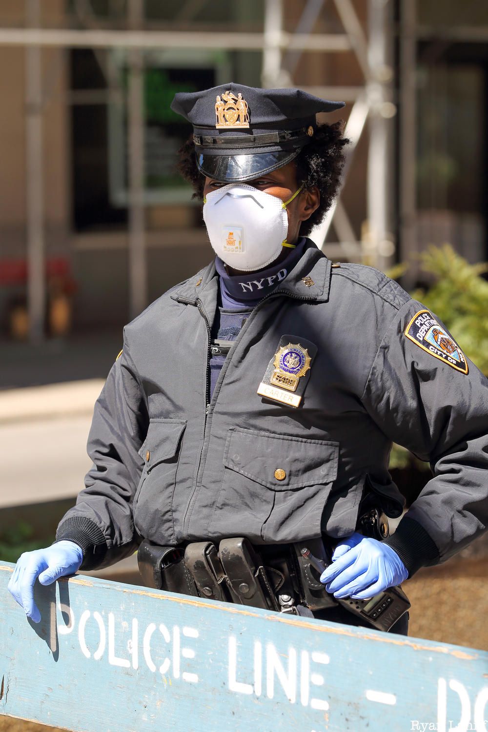 Cop on car-free Park Avenue