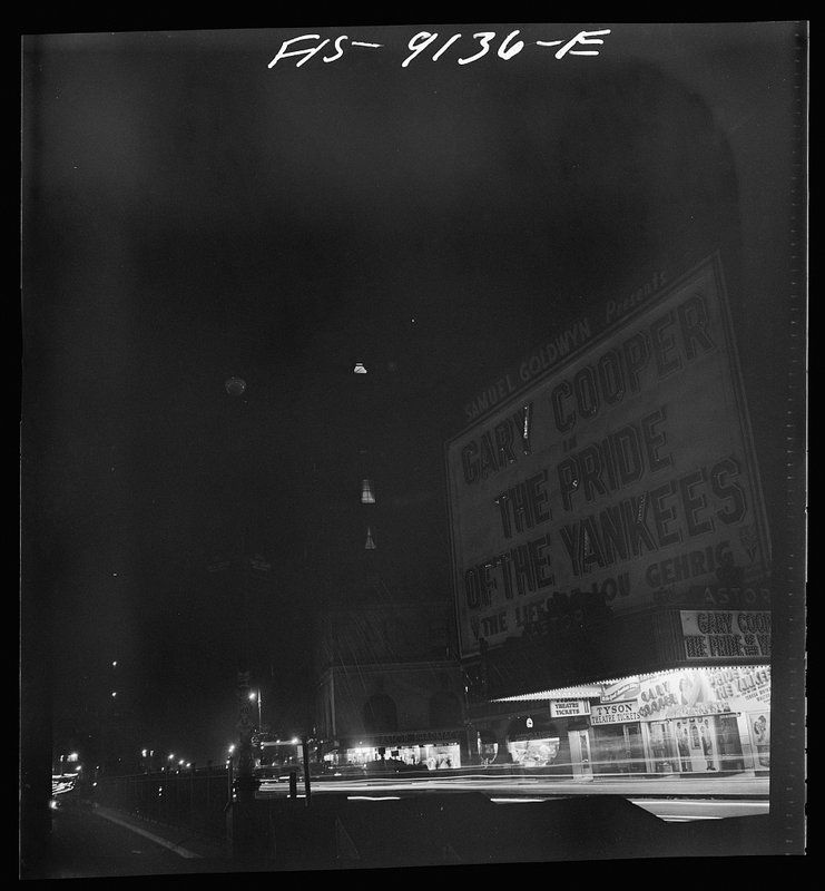 Times Square wartime blackout on Broadway