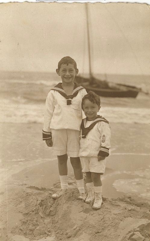 George Sachs and brother on Baltic Sea