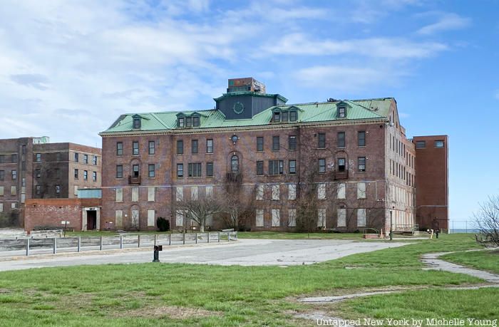 Abandoned Neponsit Beach Hospital front entrance