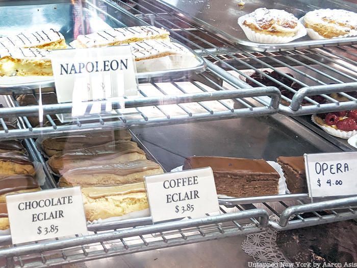 Pastries on display at Patisserie Claude