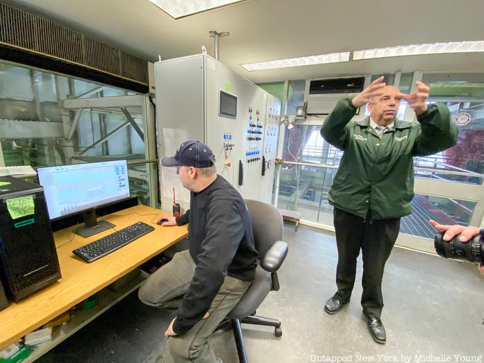 Inside control room at AVAC facility