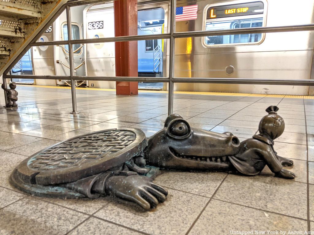 Tom Otterness Alligator in Subway