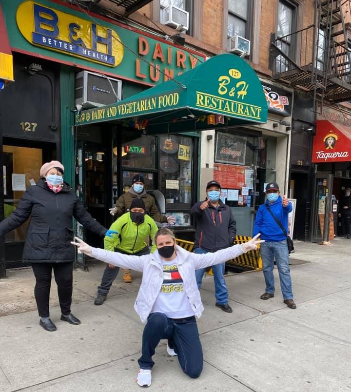 B&H Dairy staff with masks