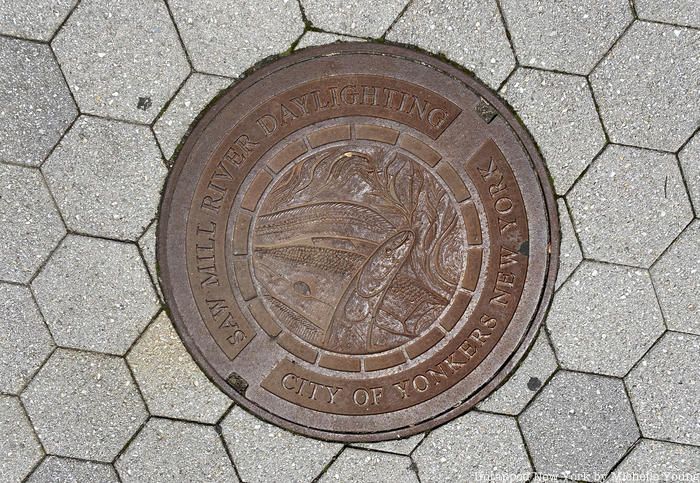 Saw Mill River daylighting Manhole