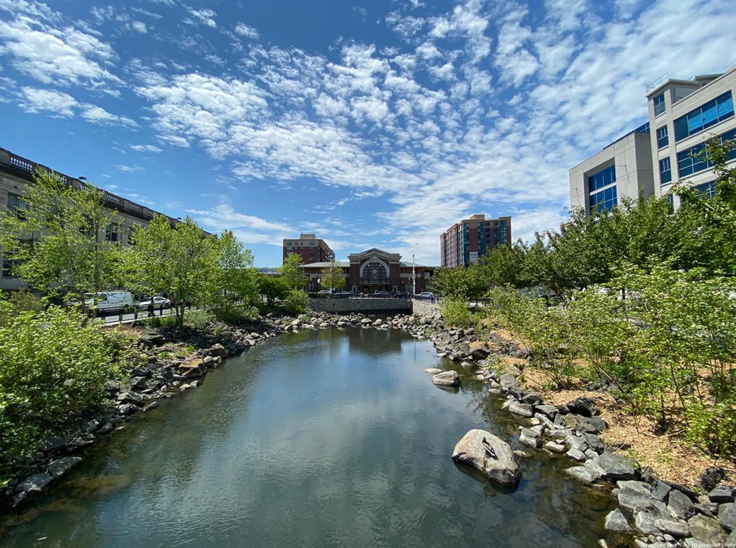 Daylighted Saw Mill River in Yonkers