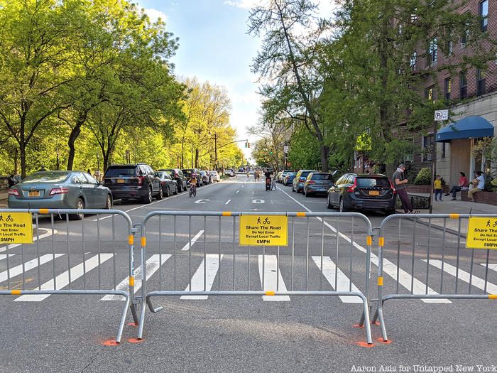 Prospect Park West open streets police barricade