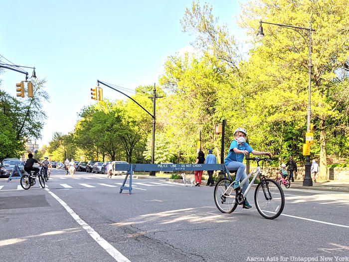 Biker on Prospect Park West