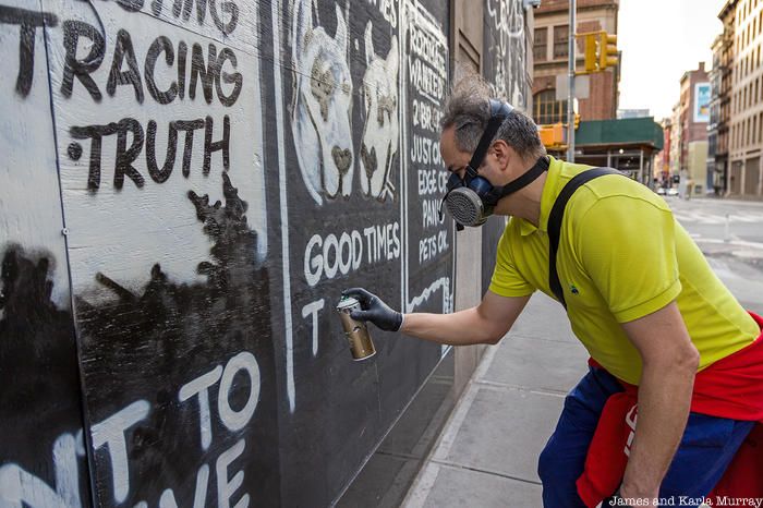 Steve ESPO Powers Painting in Soho