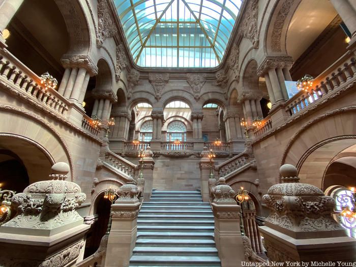 New York State Capitol interior Grand Western Staircase