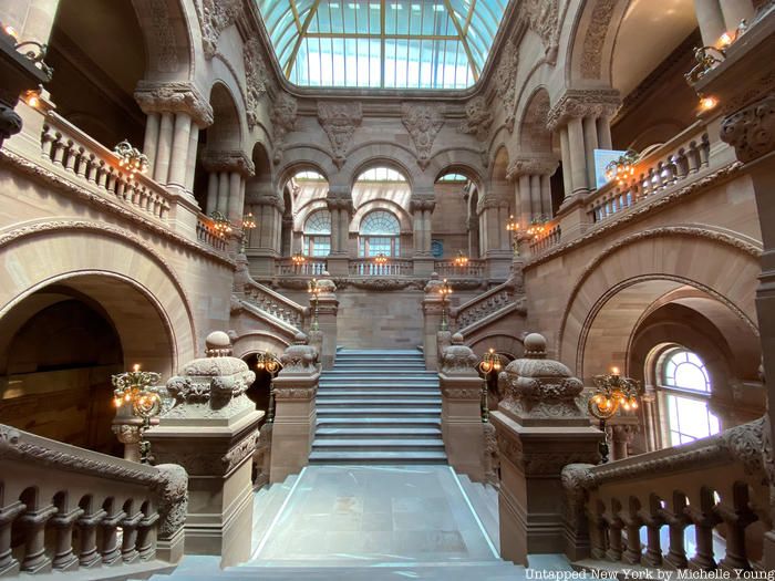 New York State Capitol interior Grand Western Staircase