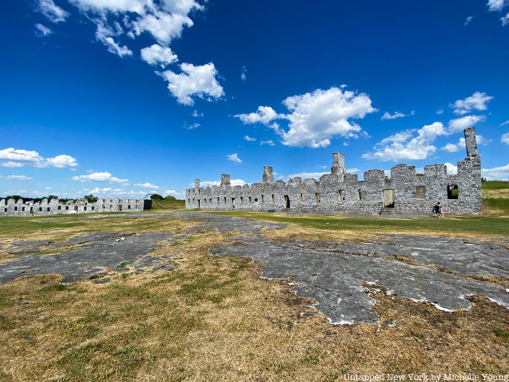 Fort Crown Point buildings and parade ground