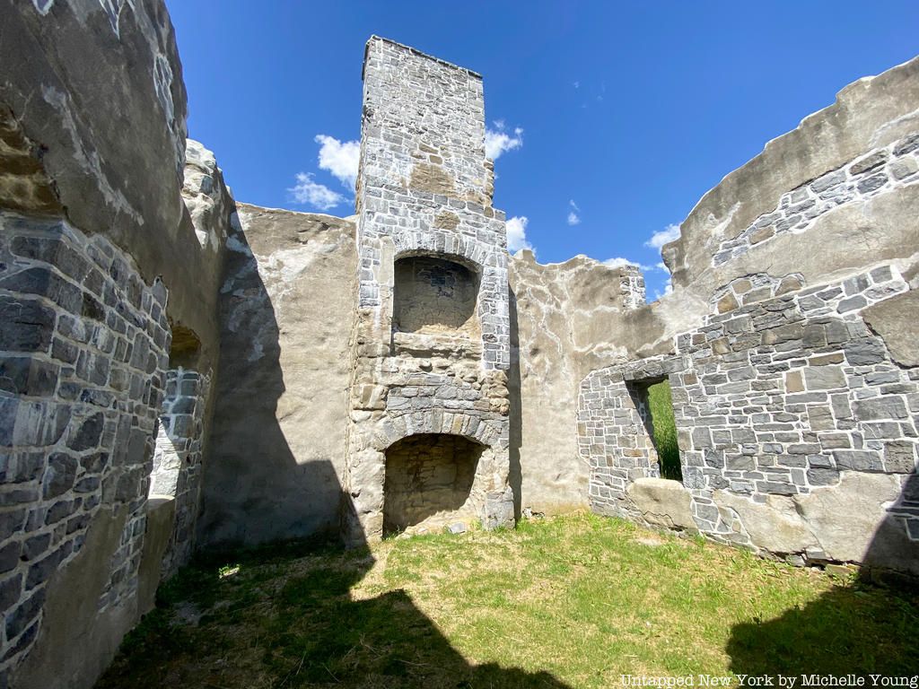 Fireplace inside Fort Crown Point building