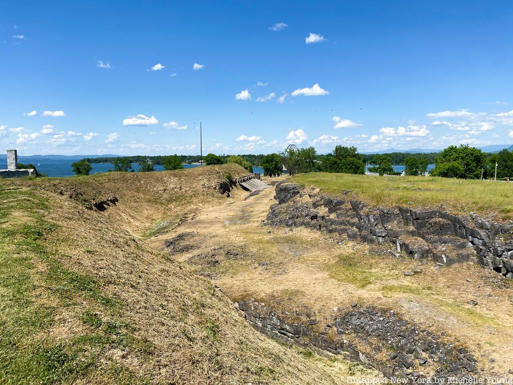 Earthen fortifications at Fort Crown Point