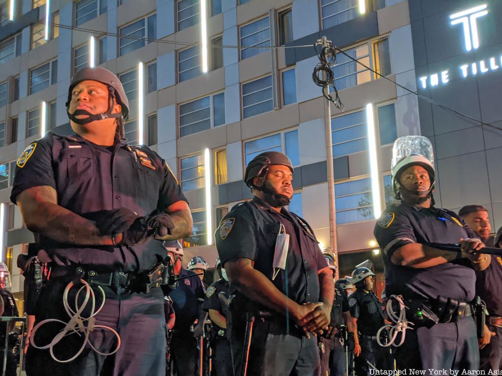 Police at George Floyd Demonstrations in Downtown Brooklyn