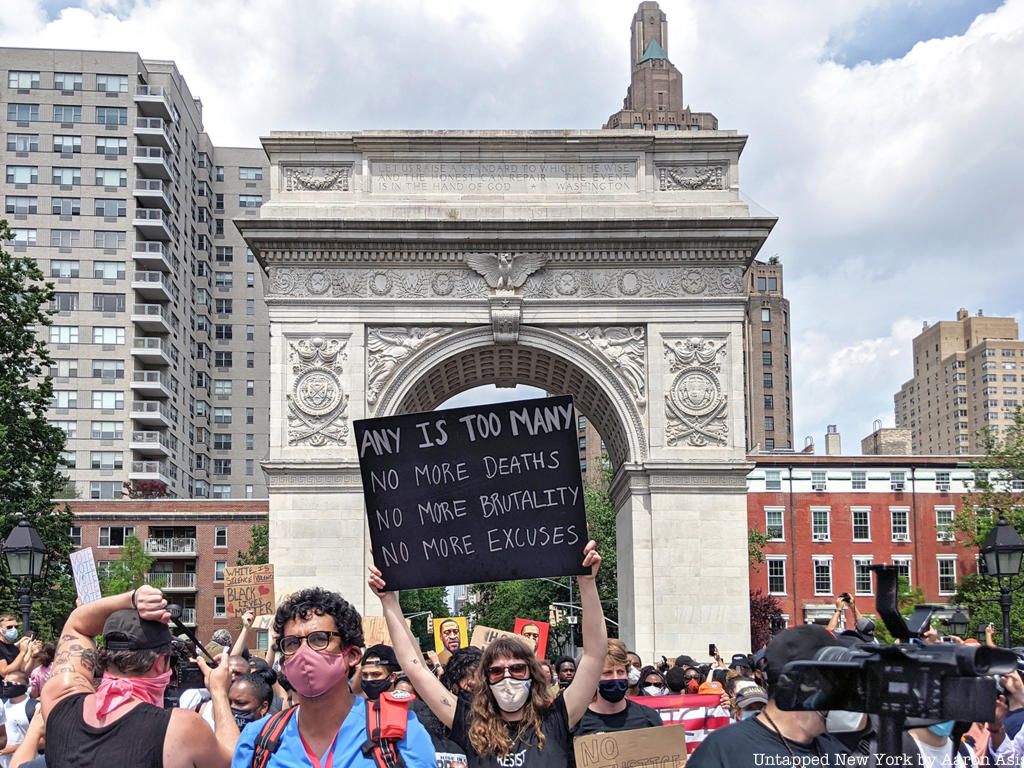 Stolen Lives and Looted Dreams arrive at Washington Square Park