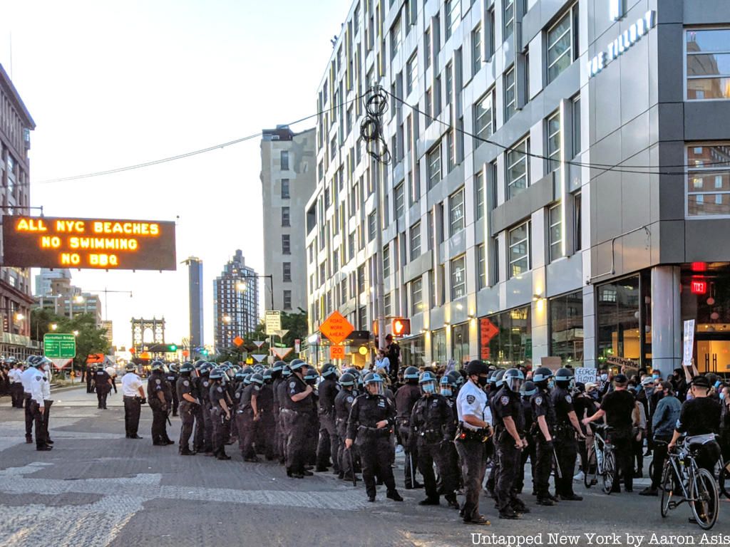 Police in downtown Brooklyn