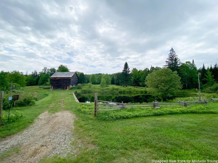 John Brown farmohuse and pond