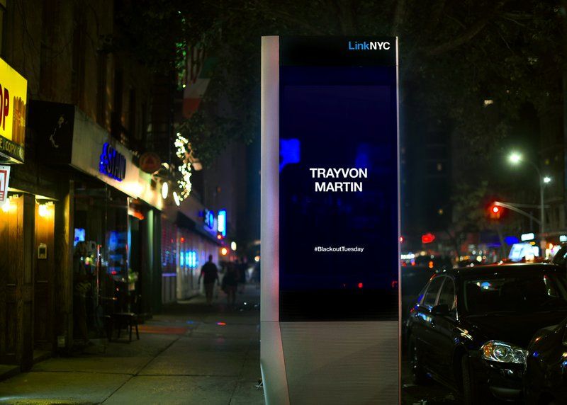 Trayvon Martin LinkNYC Blackout Tuesday