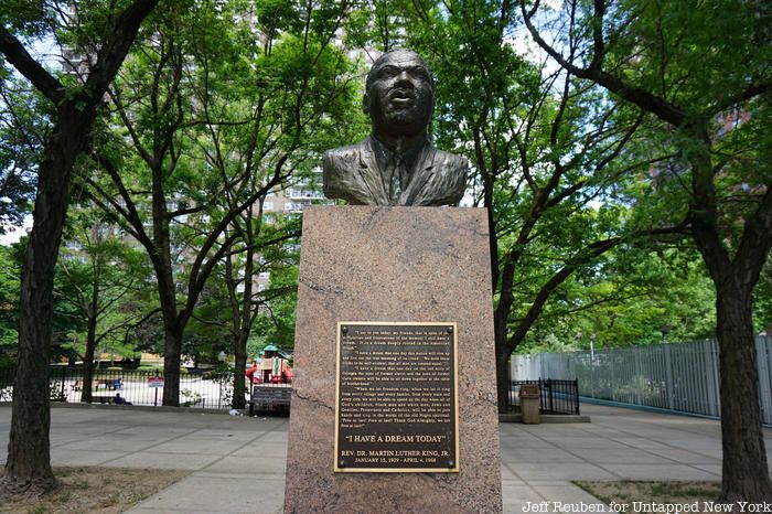 Martin Luther King Jr. Sculpture in the Esplanade Gardens in Harlem