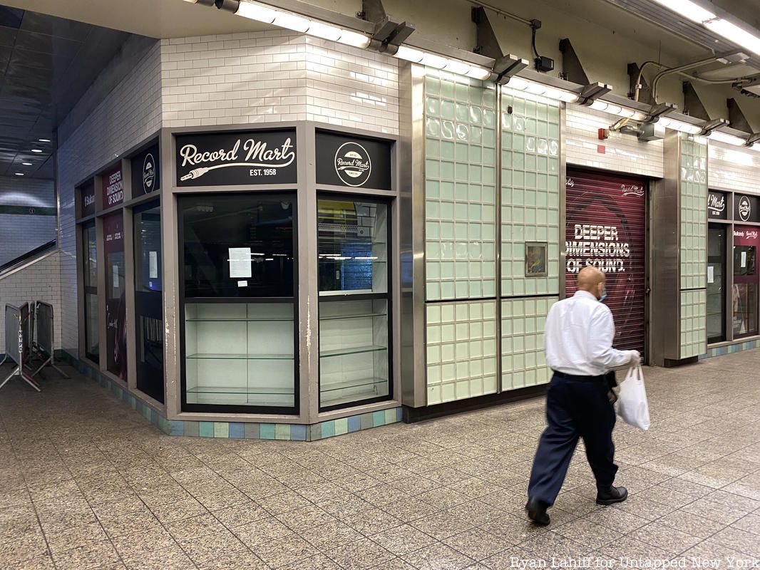 Record Mart Closed in Times Square subway station