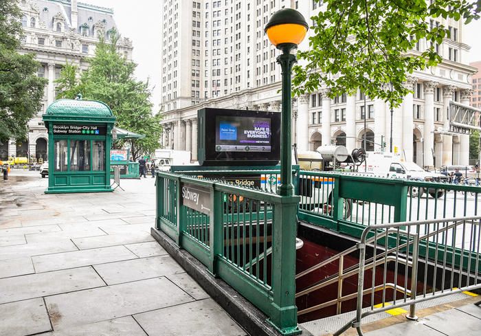 The clean City Hall subway entrances