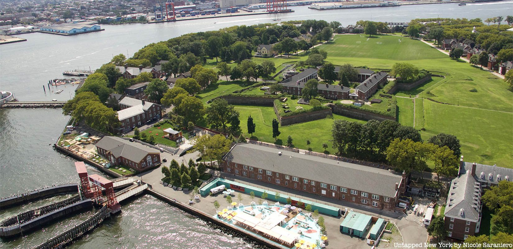 Governors Island aerial photo