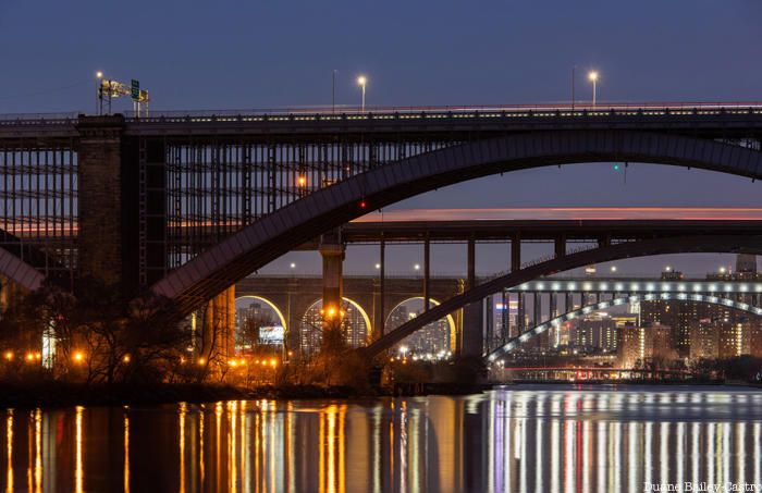 High bridge from the water