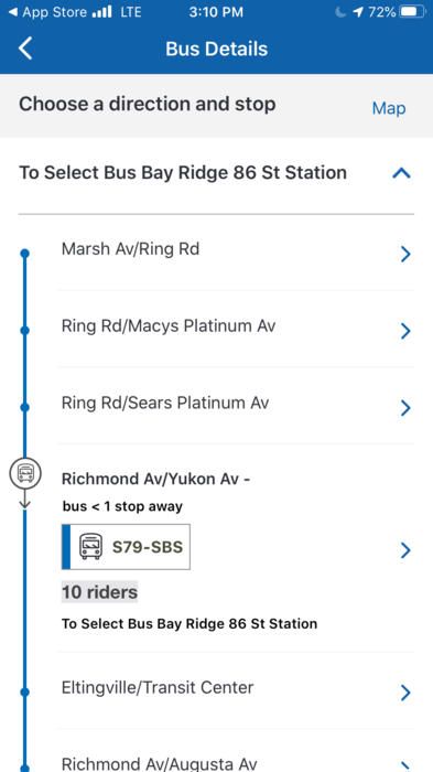 MYmta app screenshot