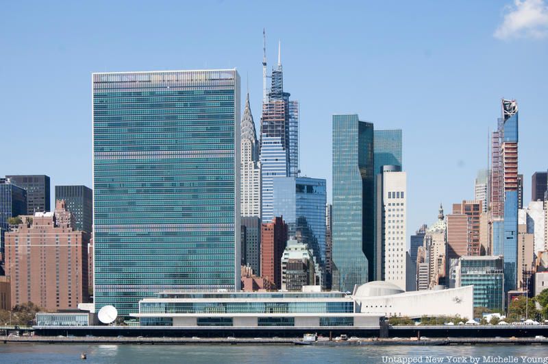 United Nations Exterior from east river