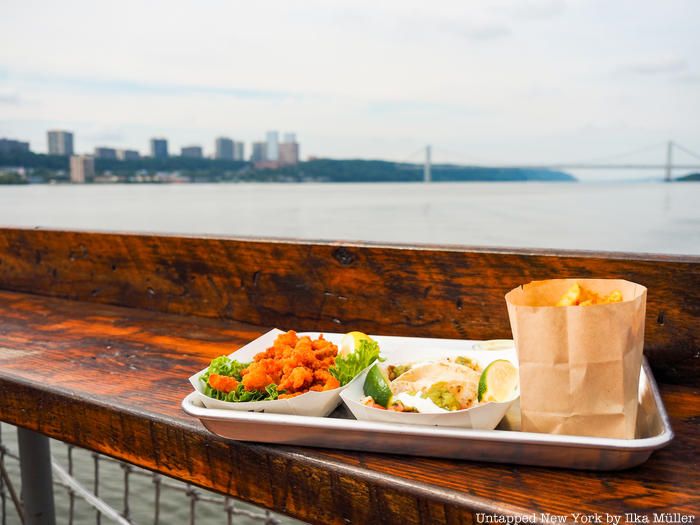 A sample of the food available on the USS Baylander, an aircrafter carrier docked at West Harlem Pier