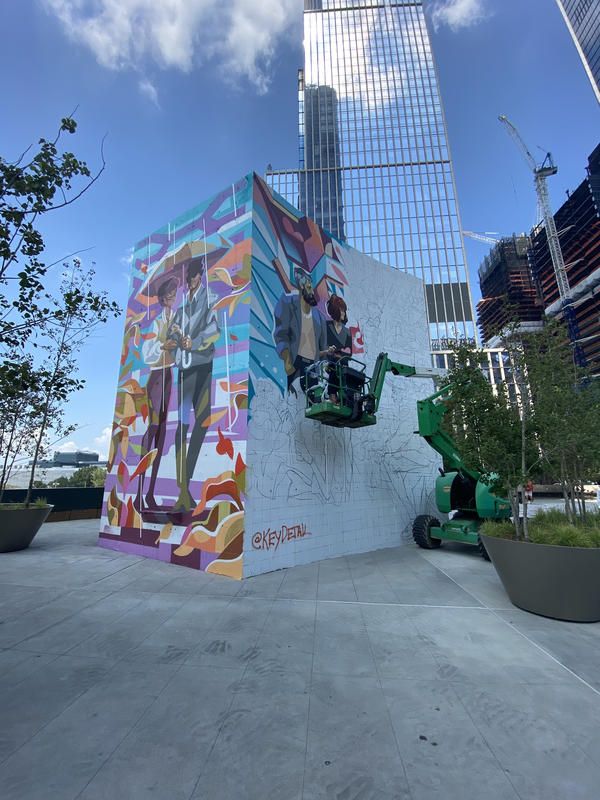 #HYxOffTheWall mural at Hudson Yards