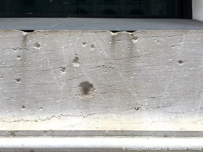 Photo of shrapnel on 23 Wall Street