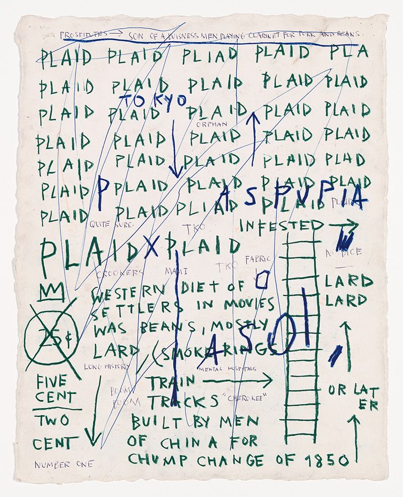 Basquiat, Jean-Michel. Untitled Plaid