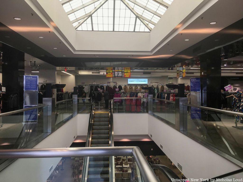 Interior of Century 21 store with skylights