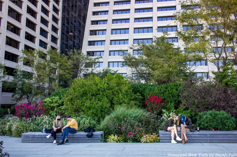 Couples sitting in Elevated Acre