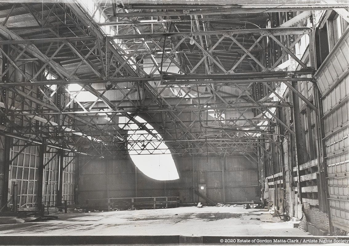 Gordon Matta Clark Days End photograph of NYC pier