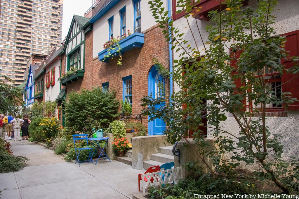 Tudor style houses on Pomander Walk