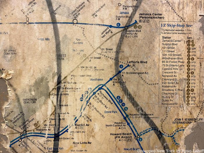 1989 vintage subway map