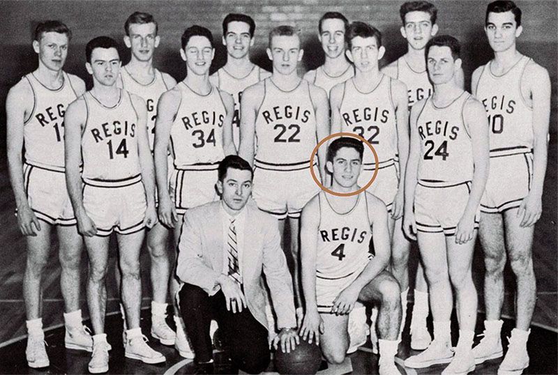 Dr. Fauci as captain of Regis High School basketball team